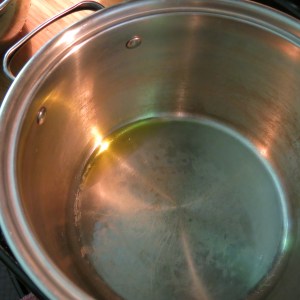 Olive Oil in a Hot Pot