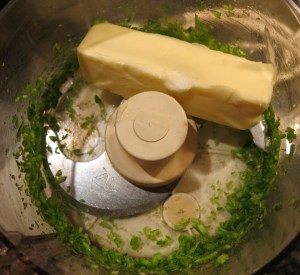 Garlic Scape Butter in the Making