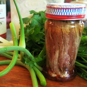 Anchovies and Garlic Scapes
