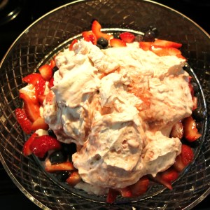 Layering the Fruit Fool