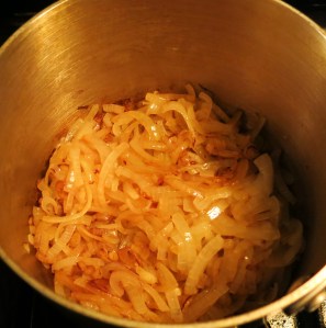 The Onions Caramelized and Softened