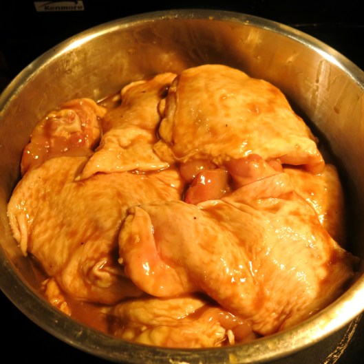 Chicken Thighs in Kung Pao Marinade