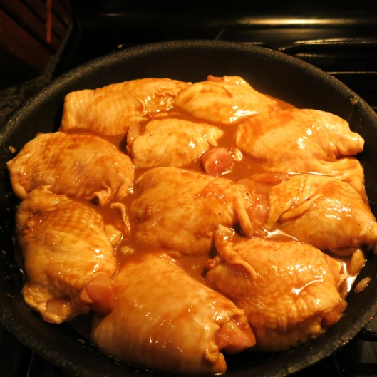 Kung Pao Marinated Thighs ready for the Oven