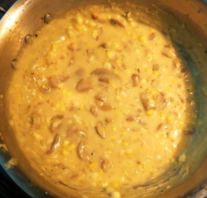 Béchamel Sauce with Mushrooms and Corn