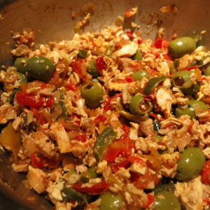 Filling for Pastel de Pollo Cubano