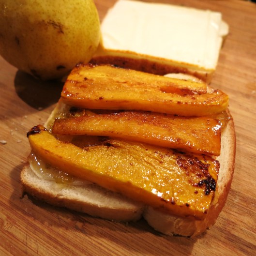 Grilled Butternut Squash & Pear Grilled Cheese Sandwich