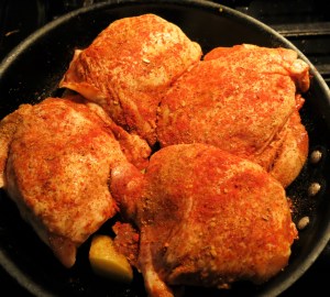 Chicken Thighs as Brazilian Bakery Sunday Chicken with Potatoes
