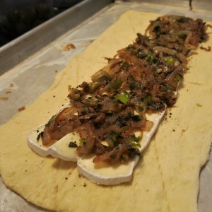 Sautéed Onions, Brie and Crescent Dough