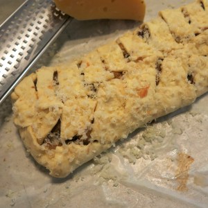 Roasted Butternut, Brie and Caramelized Onions en Croute Ready for the Oven