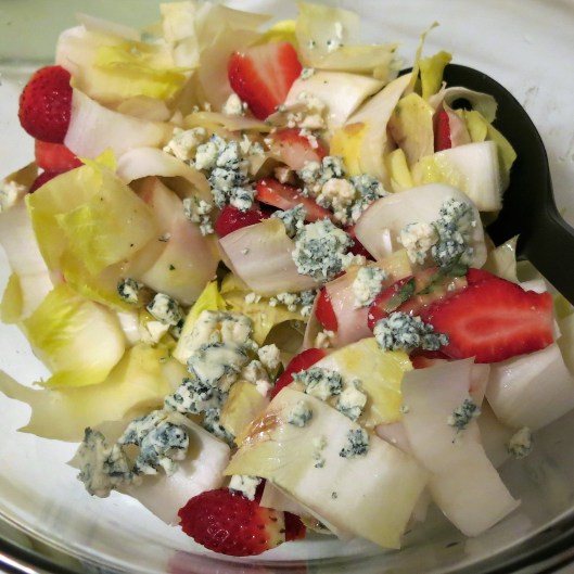 Salad of Belgian & Blue with Strawberries and Dijon-Tarragon Vinaigrette