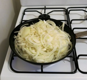 Onions - Just added to the Skillet over High Heat