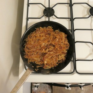 Onions - after 15 minutes over the flame