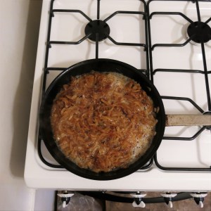 Onions - after 20 minutes and the Additions of Beer