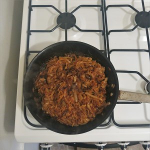 Onions - after the beer evaporates and the onions are done, 25 minutes!