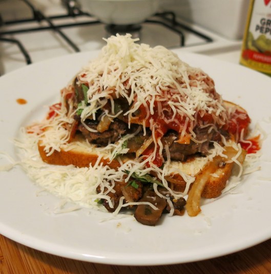 Open-Faced Pizza Burger