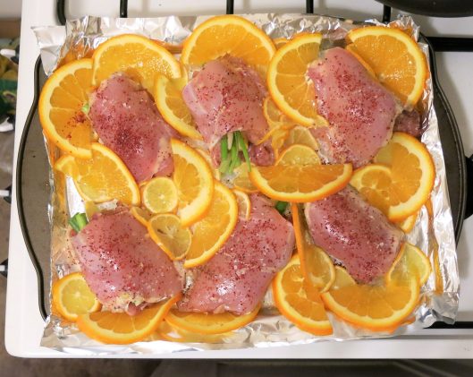 Citrus-Roasted Persian Chicken Thighs