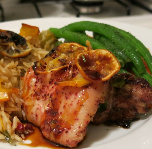 Citrus-Roasted Persian Chicken Thighs