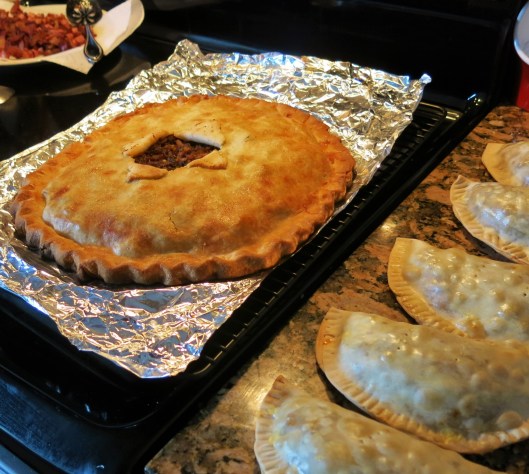 Empanada Gigantica and Smaller Empanada "Hand Pies"