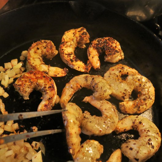 Pan-Seared Shrimp that are Ready to Turn