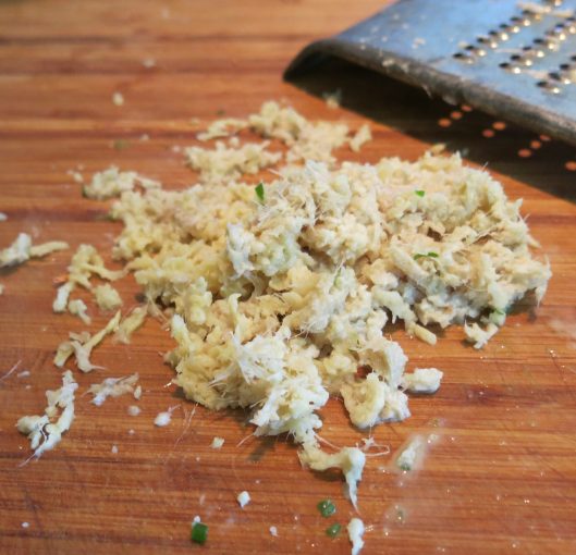Grated Ginger for Scallion-Ginger Sauce