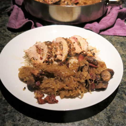 Rhineland Stuffed Chicken Breasts with Czech-German Sauerkraut