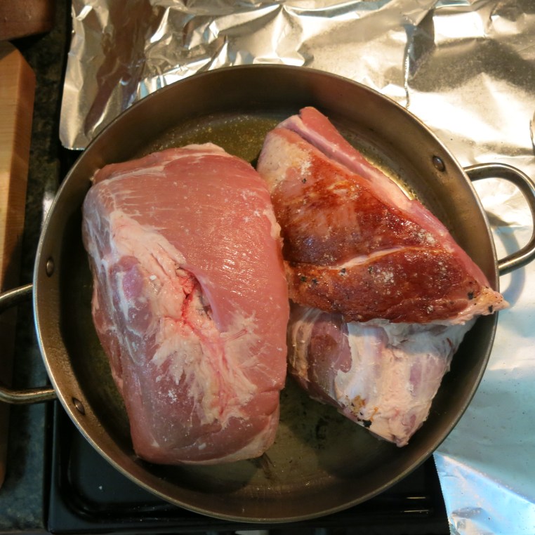 Hard Cider-Braised Pork Shoulder with Herbs & 40 Cloves of Garlic