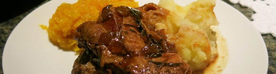 Hard Cider-Braised Pork Shoulder with Herbs & 40 Cloves of Garlic