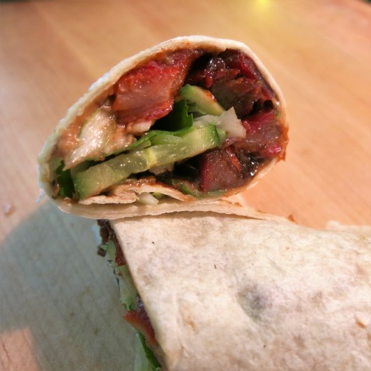 Chinese BBQ Pork-Peanut Butter-Hoisin Wrap