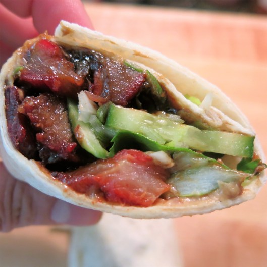 Chinese BBQ Pork-Peanut Butter-Hoisin Wrap