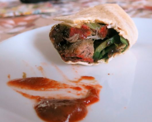 Chinese BBQ Pork-Peanut Butter-Hoisin Wrap