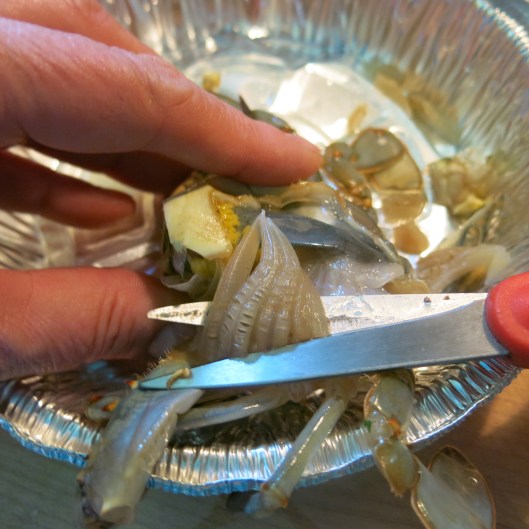 Cleaning a Soft-Shelled Crab - Removing the Gills