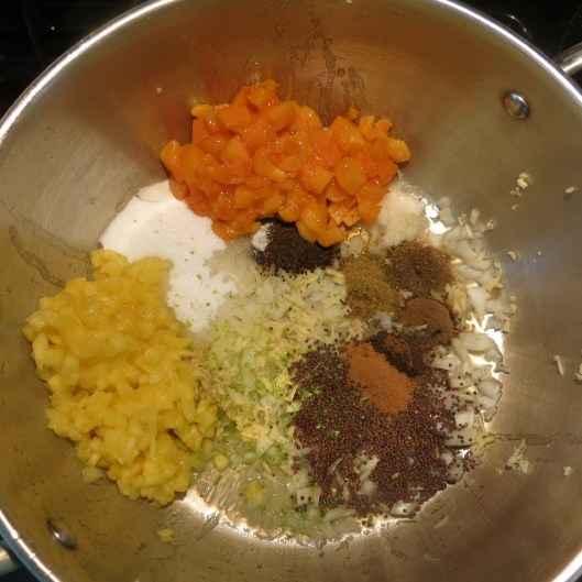 Spices for Tomato Jam with Pineapple and Apricots