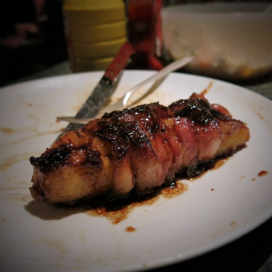 Espresso-Maple Glazed Bacon-Wrapped Ripe Plantains