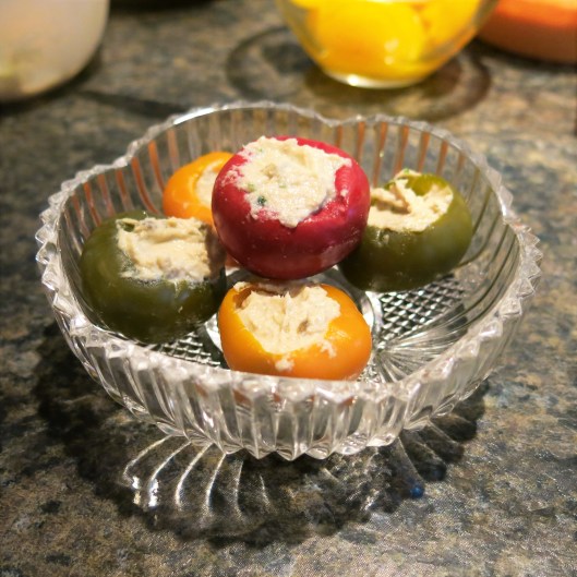 Little Sweetie Peppers Stuffed with Tuna-Caper Mousse