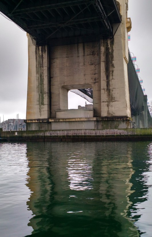 The Bridge from Vancouver to Granville Island in Chinatown Market in Vancouver, BC, Canada