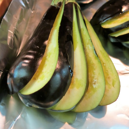 Eggplant Fans for Marinated Eggplant Fans