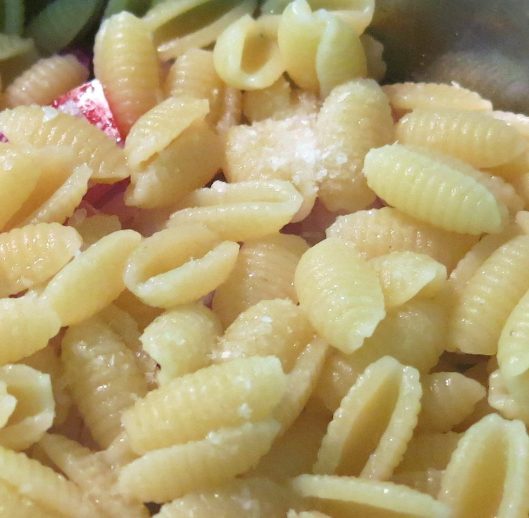 Well-Salted, Cooked Cavatelli 27 for the Summer Pasta-Bean Salad