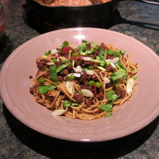 Asian-Style Pasta & Meat Sauce