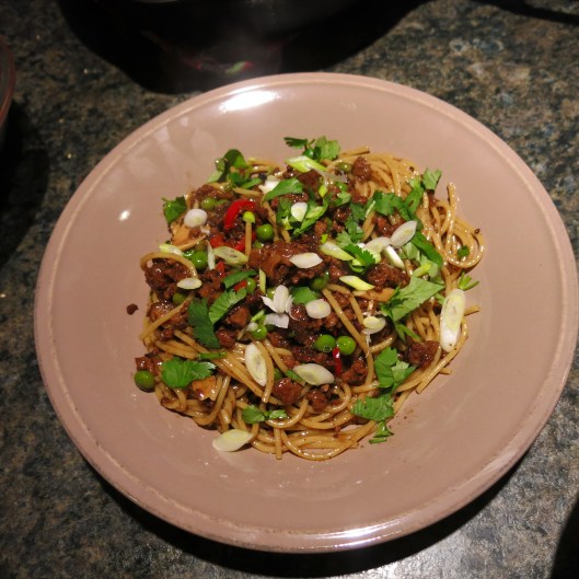 Asian-Style Pasta & Meat Sauce
