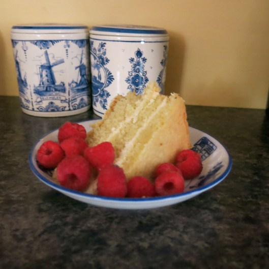 Cassata with Ricotta-Mascarpone Filling and Raspberries