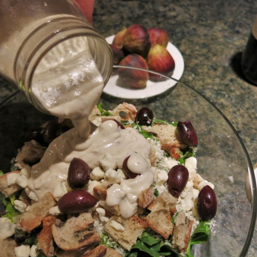Salad with Hail, Caesar! Salad Dressing