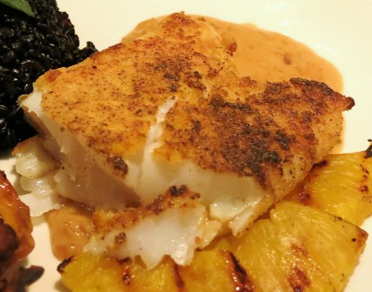 Fish Fillet Coated with "The Dredge" and Pan-Fried