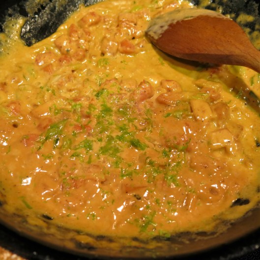 Papaya-Scallion Cream Sauce