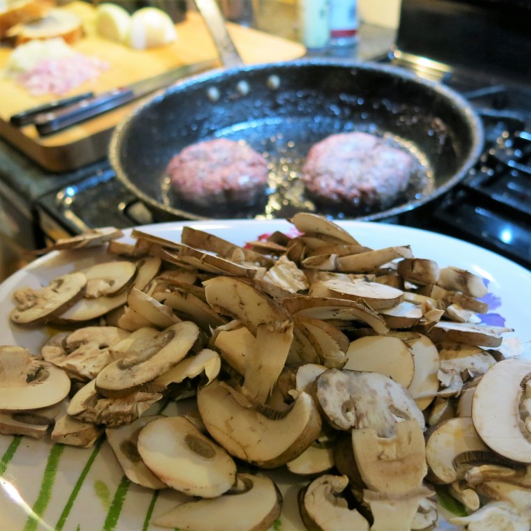 Salisbury Steak with Mushroom, Onion and Caper Sauce