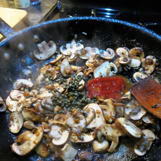 Salisbury Steak with Mushroom, Onion and Caper Sauce