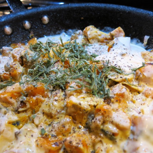 Butternut-Bacon Cream Sauce with Sage