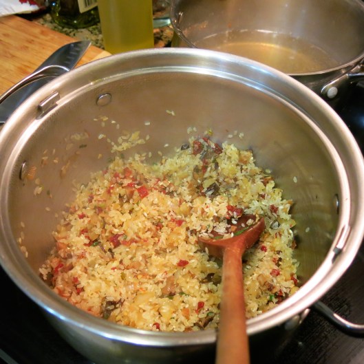 Citrus-Laced, Cuban-Style Risotto with Shrimp, Sun-Dried Tomatoes and Mushrooms