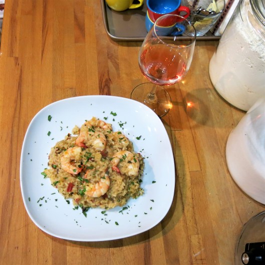 Citrus-Laced, Cuban-Style Risotto with Shrimp, Sun-Dried Tomatoes and Mushrooms