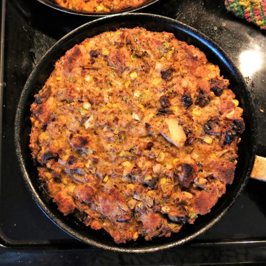 Savory Cornbread Stuffing with Fennel, Leeks and Mushrooms
