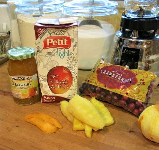 Ingredients for Mango, Pineapple and Orange Cranberry Sauce